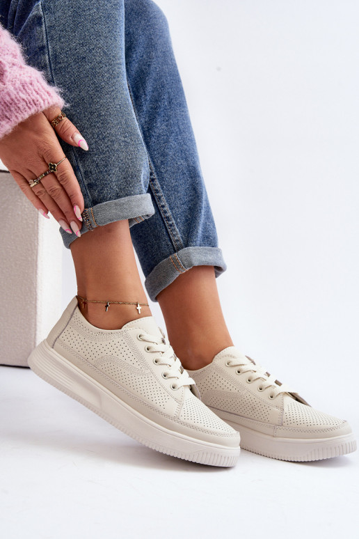Sievišķīgs Āda sporta apavi Sneakers modeļa apavi baltas krāsas Failla