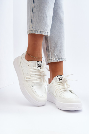 Sievišķīgs Sneakers modeļa apavi Eko Āda baltas krāsas Avanalis 2