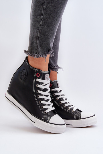 sieviešu puszābaki Uz ķīļa Cross Jeans NN2R4005 melnas krāsas 2