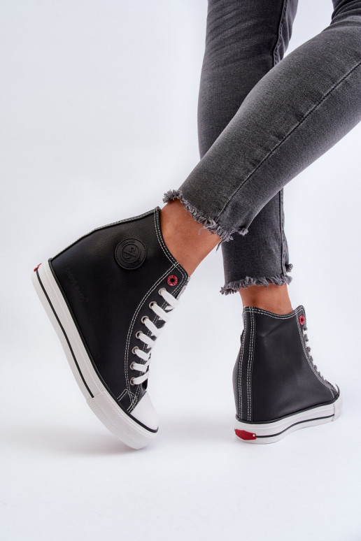 sieviešu puszābaki Uz ķīļa Cross Jeans NN2R4005 melnas krāsas