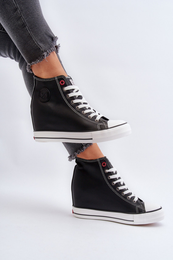 sieviešu puszābaki Uz ķīļa Cross Jeans NN2R4005 melnas krāsas