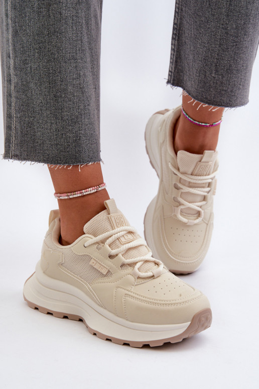 Sneakers modeļa apavi Sievišķīgs HI-POLY SYSTEM Big Star NN274A105 smilšu krāsas