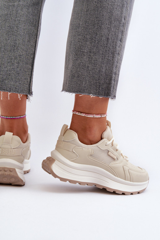 Sneakers modeļa apavi Sievišķīgs HI-POLY SYSTEM Big Star NN274A105 smilšu krāsas