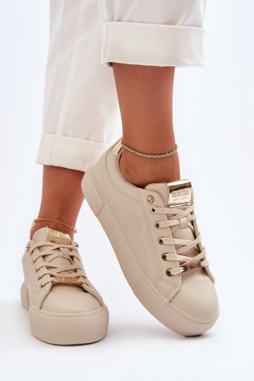 Sievišķīgs Sneakers modeļa apavi Big Star NN274210 smilšu krāsas 2