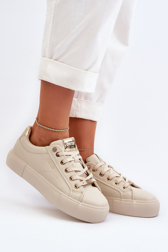 Sievišķīgs Sneakers modeļa apavi Big Star NN274210 smilšu krāsas