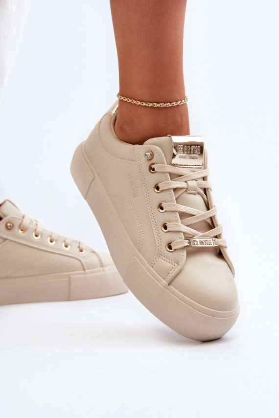 Sievišķīgs Sneakers modeļa apavi Big Star NN274210 smilšu krāsas
