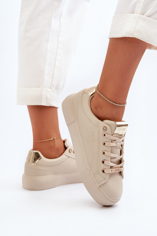 Sievišķīgs Sneakers modeļa apavi Big Star NN274210 smilšu krāsas