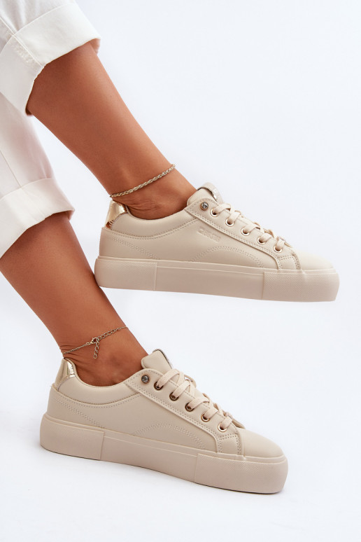 Sievišķīgs Sneakers modeļa apavi Big Star NN274210 smilšu krāsas