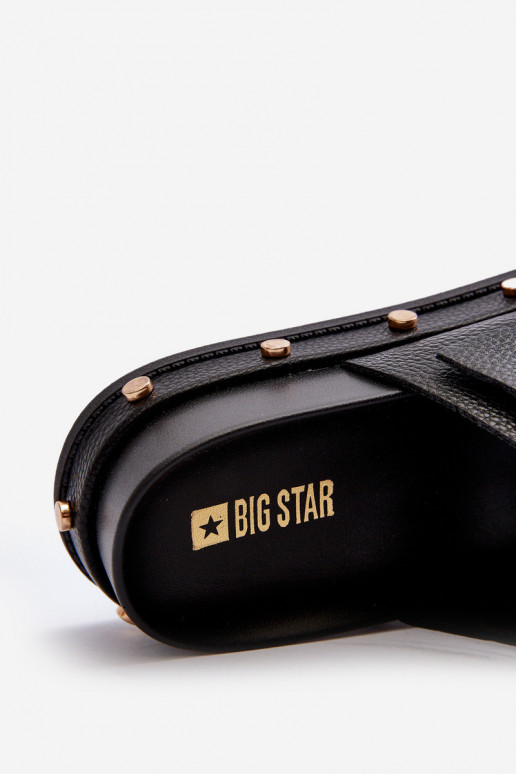 sieviešu čības ar platformu Big Star NN274082 melnas krāsas