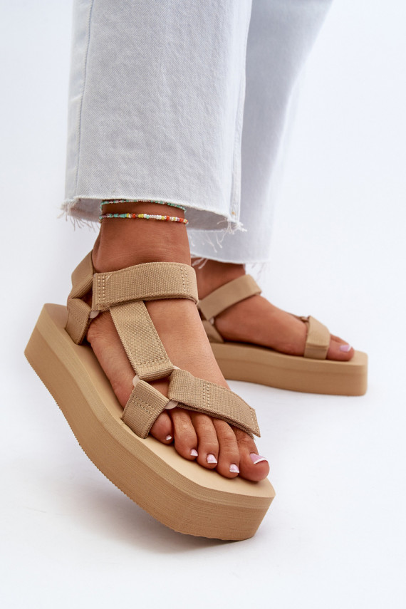 Sieviešu basenes ar platformu smilšu krāsas Edireda