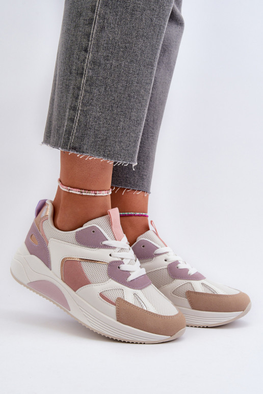 Sneakers modeļa apavi Sievišķīgs ar platformu Violeta krāsa Lenivia