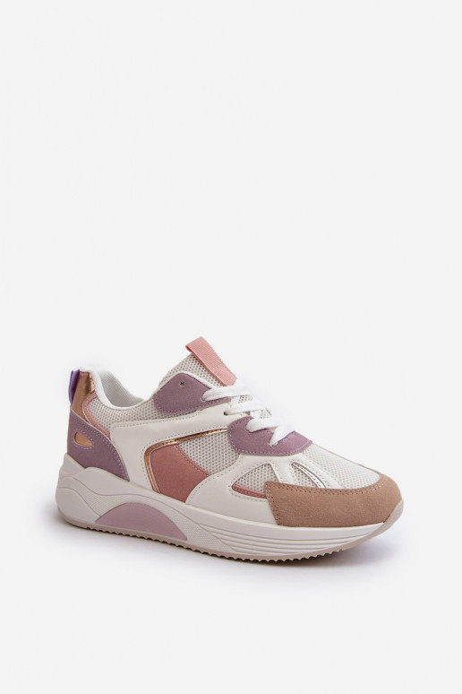 Sneakers modeļa apavi Sievišķīgs ar platformu Violeta krāsa Lenivia