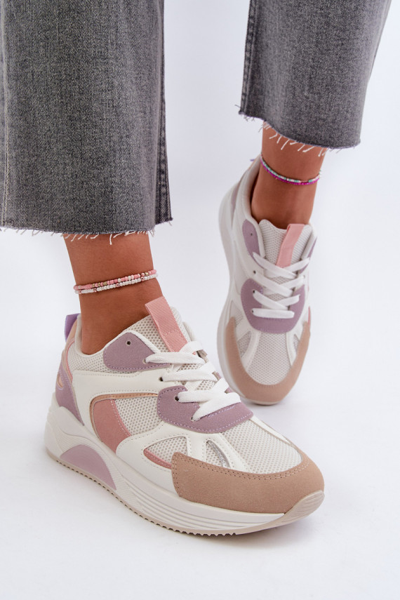 Sneakers modeļa apavi Sievišķīgs ar platformu Violeta krāsa Lenivia