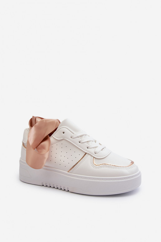 Sievišķīgs Sneakers modeļa apavi ar platformu baltas krāsas Tessama