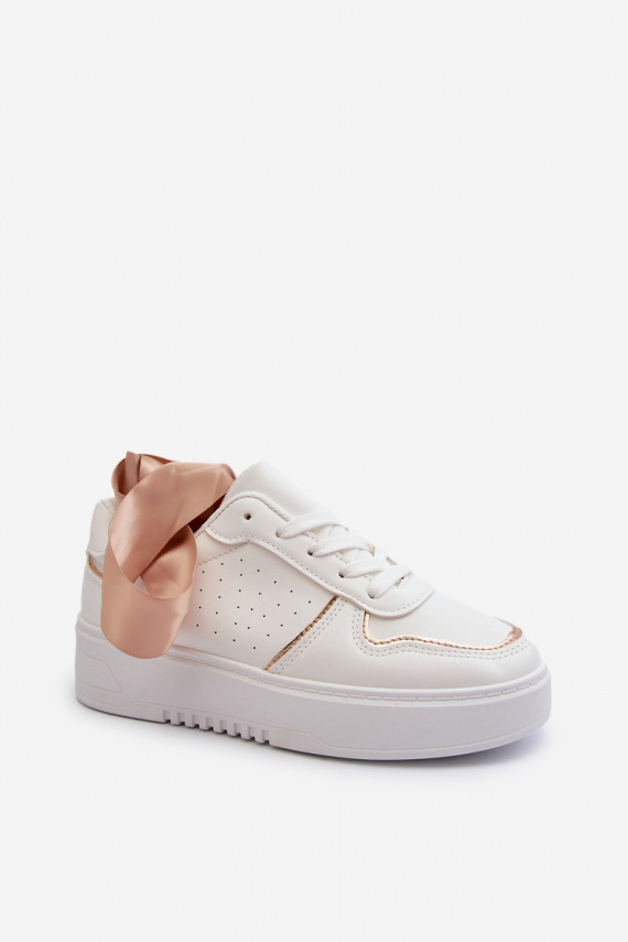 Sievišķīgs Sneakers modeļa apavi ar platformu baltas krāsas Tessama