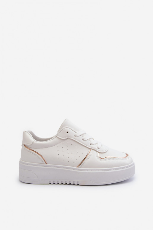 Sievišķīgs Sneakers modeļa apavi ar platformu baltas krāsas Tessama