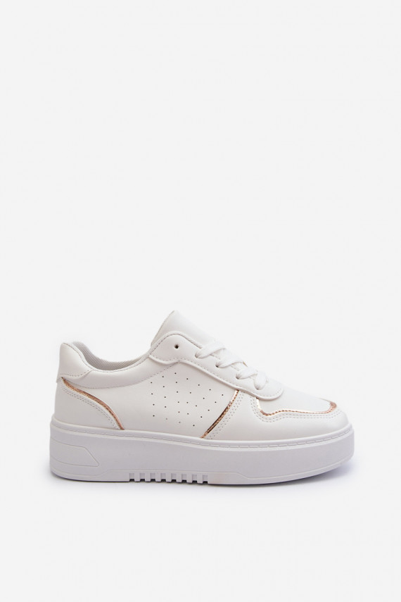 Sievišķīgs Sneakers modeļa apavi ar platformu baltas krāsas Tessama