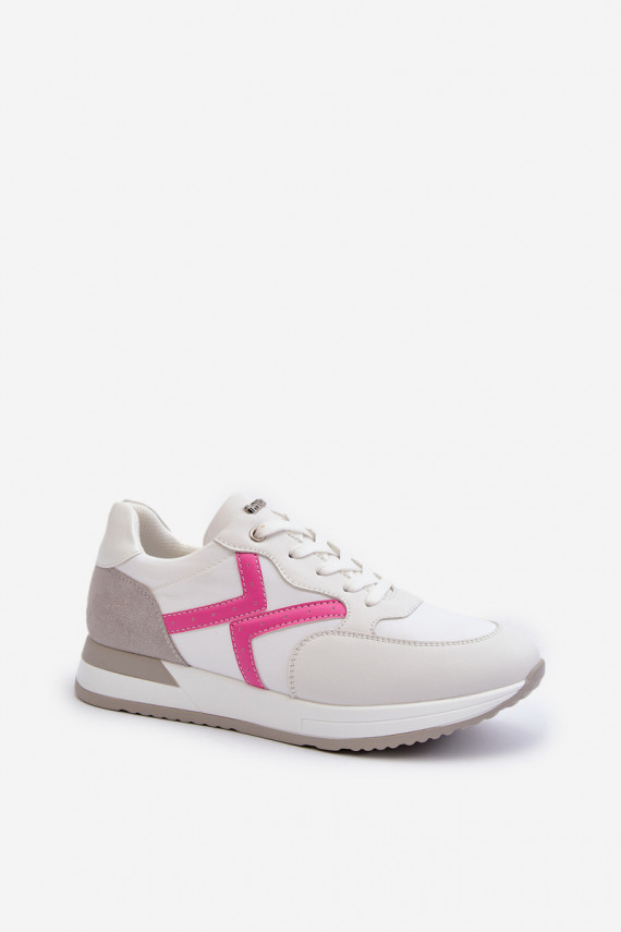 Sneakers modeļa apavi Sievišķīgs ar platformu INBLU IN000362 baltas krāsas