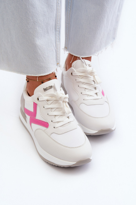 Sneakers modeļa apavi Sievišķīgs ar platformu INBLU IN000362 baltas krāsas