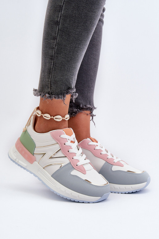 Sneakers modeļa apavi Sievišķīgs no eko ādas Dažādu krāsu Kaimans