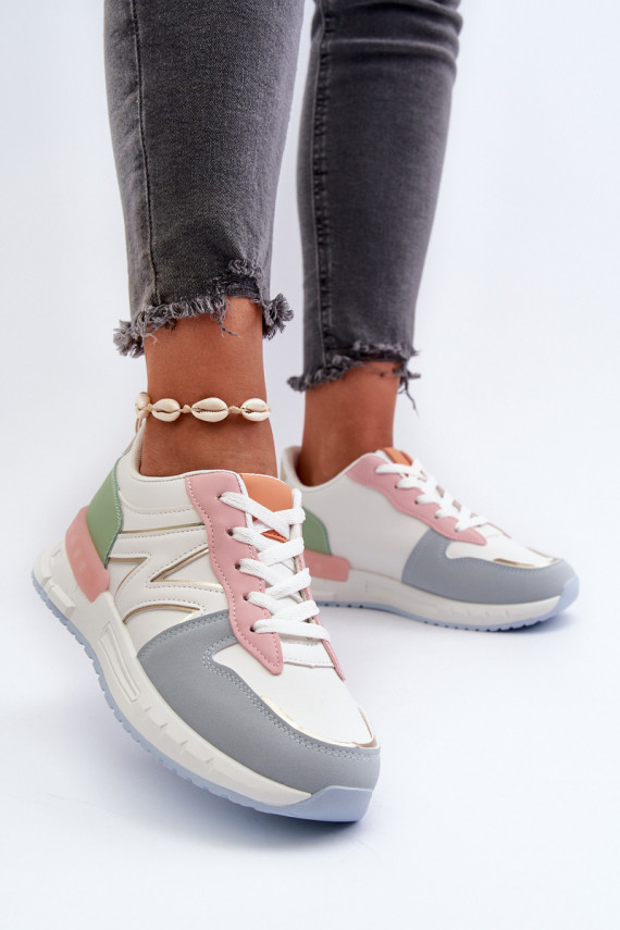 Sneakers modeļa apavi Sievišķīgs no eko ādas Dažādu krāsu Kaimans