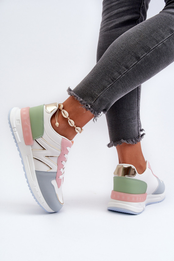 Sneakers modeļa apavi Sievišķīgs no eko ādas Dažādu krāsu Kaimans