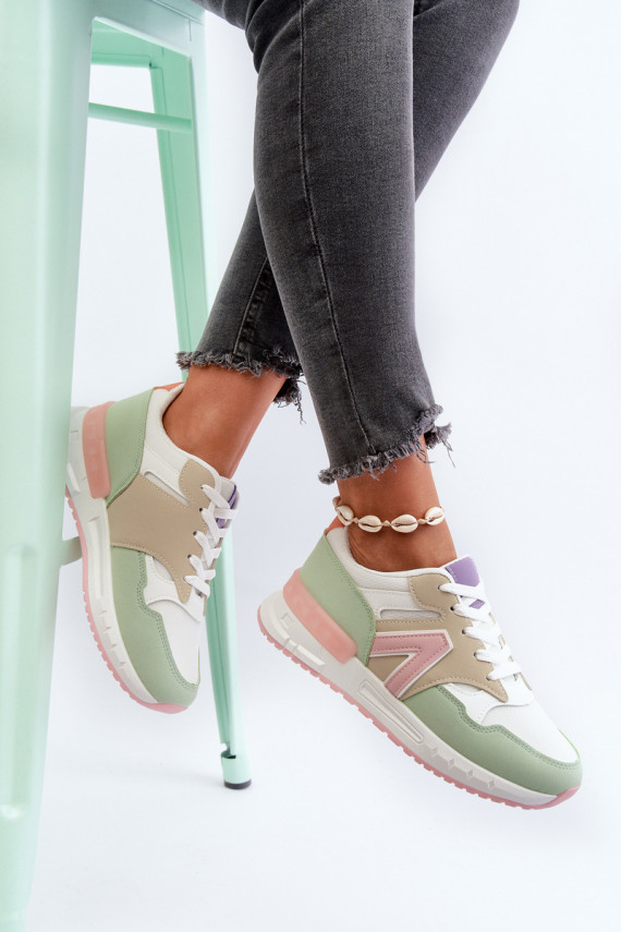 Sneakers modeļa apavi Sievišķīgs no eko ādas Dažādu krāsu Vinelli