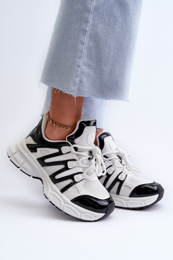 Sneakers modeļa apavi Sievišķīgs Baltas-melnas krāsas Ahmani