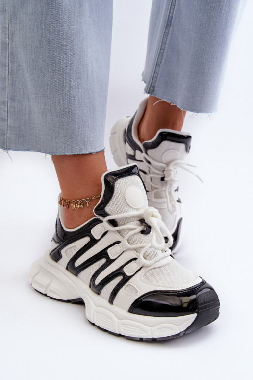 Sneakers modeļa apavi Sievišķīgs Baltas-melnas krāsas Ahmani
