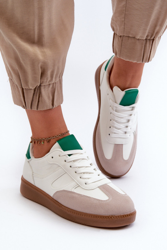 Sneakers modeļa apavi sporta apavi Īsas sievietes baltas krāsas Uvetta