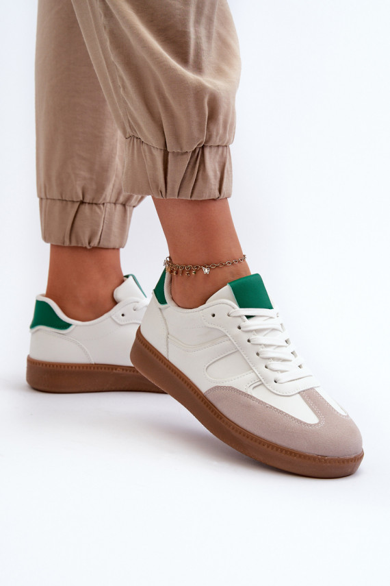 Sneakers modeļa apavi sporta apavi Īsas sievietes baltas krāsas Uvetta