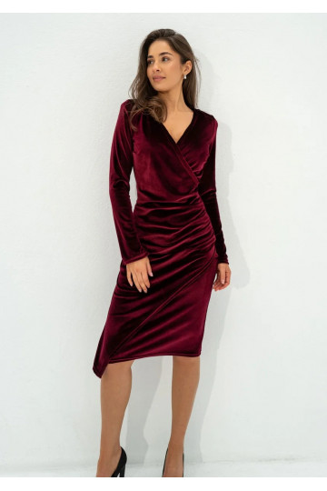 Paisley - bordo midi kleita 2