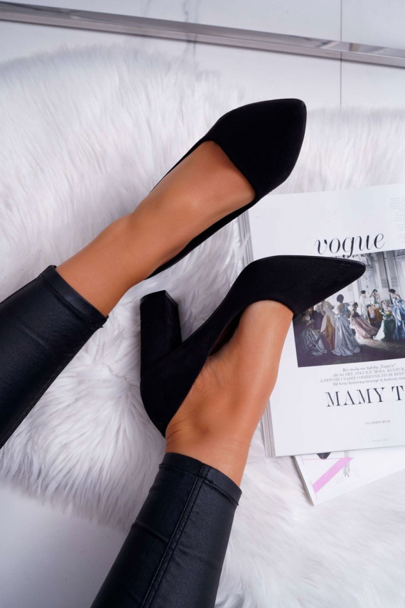 Augstpapēžu kurpes melnas krāsas Florena