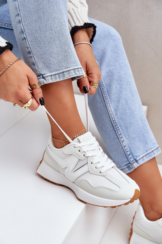 sporta apavi Sneakers modeļa apavi Sievišķīgs baltas krāsas Britma