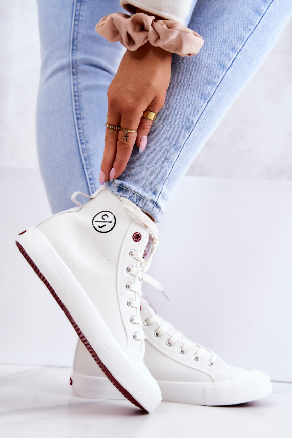 Sieviešu ikdienas apavi ar zābaku Cross Jeans baltā krāsā