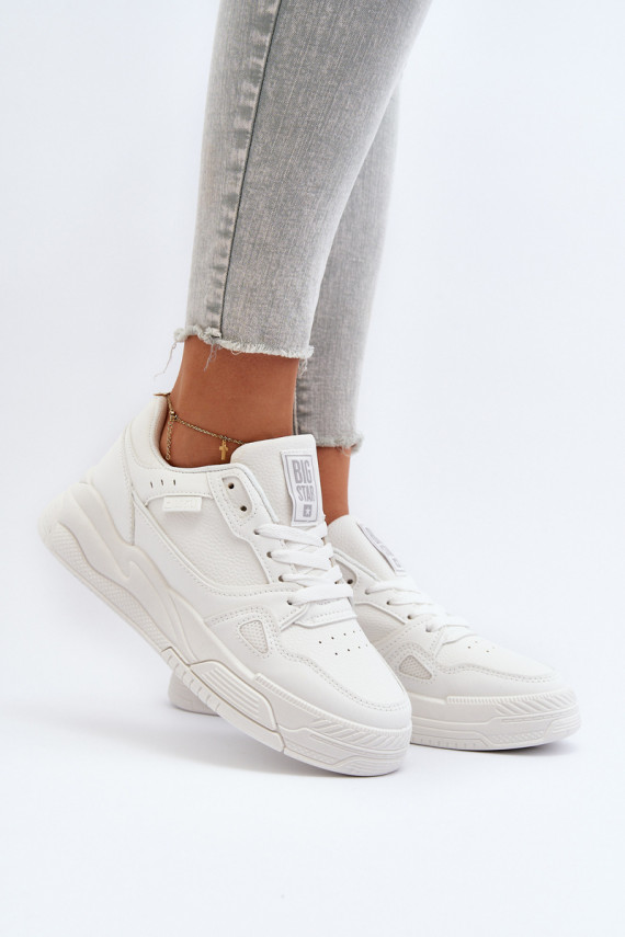 Sievišķīgs Sneakers modeļa apavi Big Star NN274667 baltas krāsas