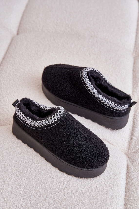 sniega apavi Sievišķīgs ar platformu Z Haftem melnas krāsas Tirissa