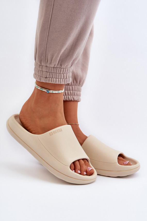 Viegli sieviešu čības Big Star NN274A040 smilšu krāsas