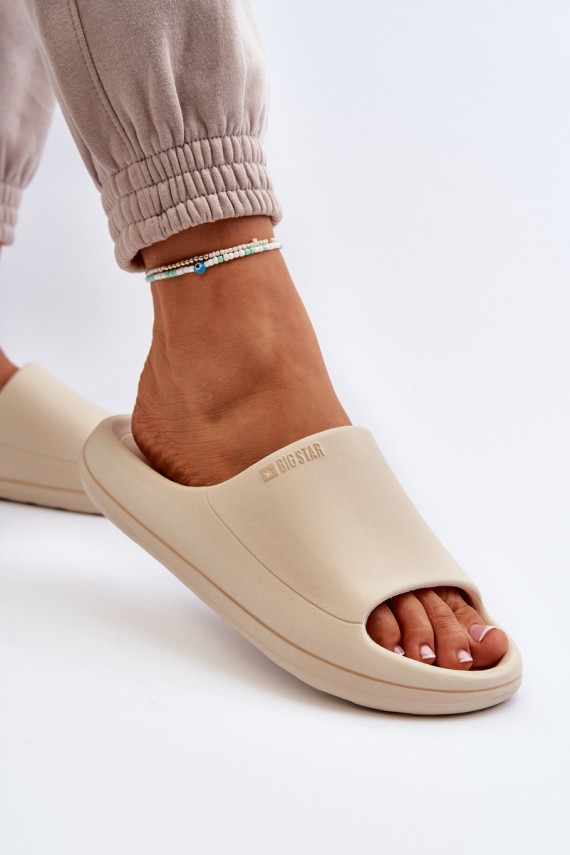 Viegli sieviešu čības Big Star NN274A040 smilšu krāsas