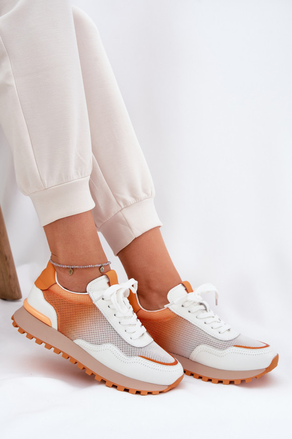 Āda sporta apavi ar tīkliņu Sievišķīgs Vinceza 66775 oranžas krāsas