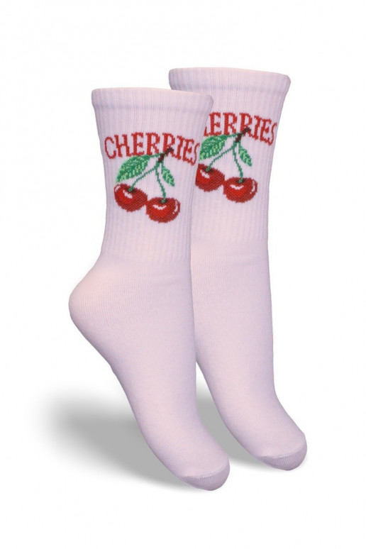 Bērnu zeķes Jaunatne CHERRIES rozā krāsa