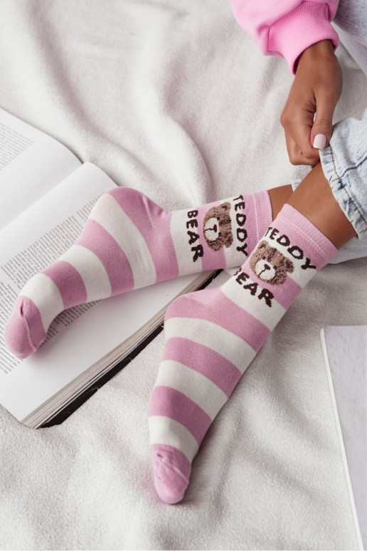 Zeķes Jaunatne TEDDY BEAR Rozā krāsas