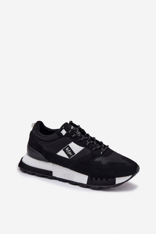 Sneakers modeļa apavi Vīrieši ar platformu Lee Cooper LCJ-25-03-3378M melnas krāsas