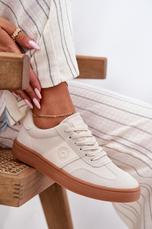 Sneakers modeļa apavi Sievišķīgs Big Star RR274806 smilšu krāsas