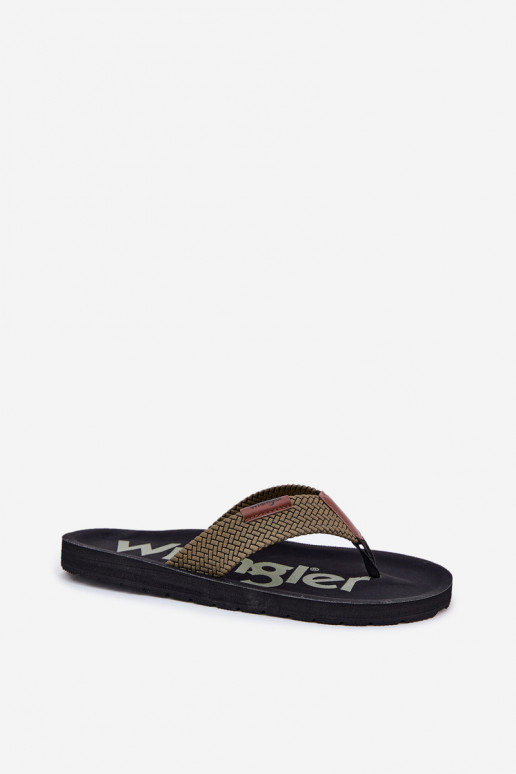 Čības modernas iešļūcenes Vīrieši WRANGLER ZANE FLIPFLOP MEN LOW 20251044.20251044.57B Zaļas krāsas