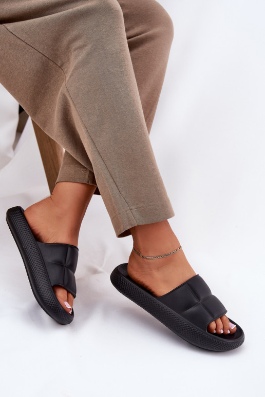 Vieglas čības uz pirksta sieviešu čības LEE MAYA SLIDER WOMEN LOW 50251016 melnas krāsas