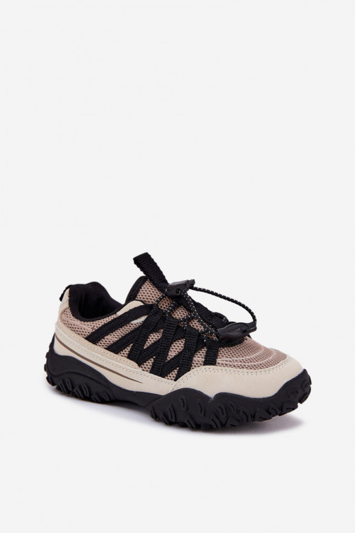 Sneakers modeļa apavi Bērnu apavi ar elastīgu aizdari smilšu krāsas Nanelita