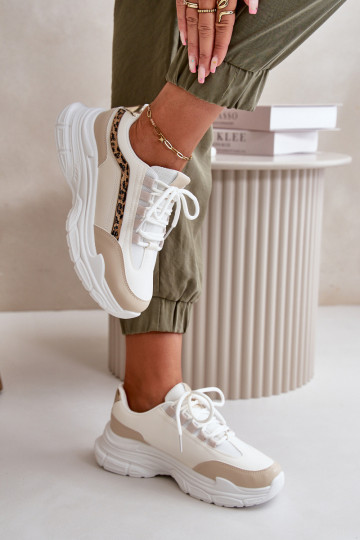 Sneakers modeļa apavi sporta apavi Sieviešu Uz biezas zoles smilšu krāsas Lerila