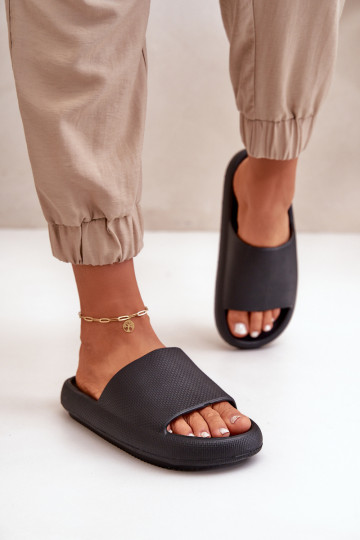 Sievišķīgs Vieglas čības ar masīvu zoli melnas krāsas Querceria 2