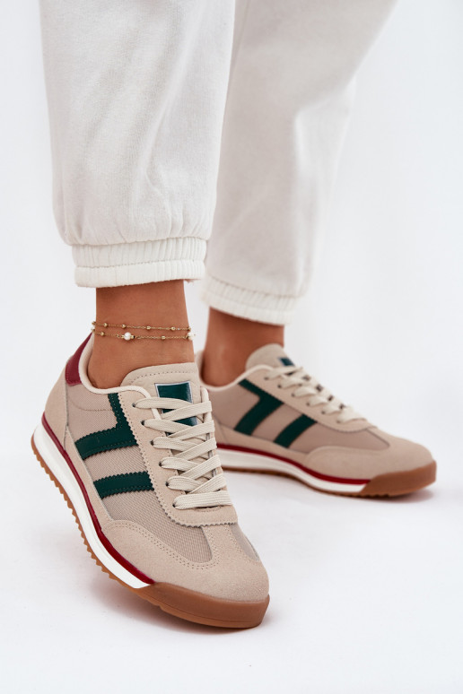 Zems Sneakers modeļa apavi Sievišķīgs smilšu krāsas Rulaana